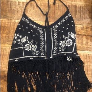 Fringe crop top